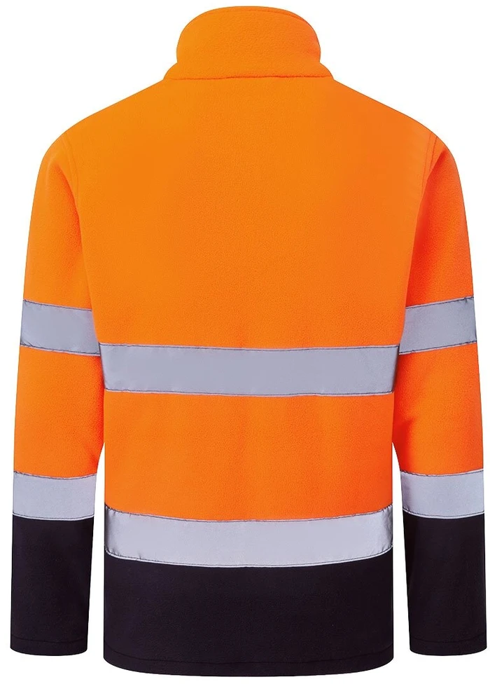 Flisinis PORTWEST ES251 užtrauktuku užsegamas džemperis, Dydis: 6XL, Pw spalvos: Oranžinis/Navy