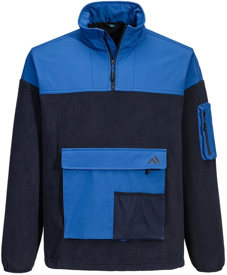 Flisinis PORTWEST KX378 1/4 užtrauktuku užsegamas džemperis, Dydis: XL, Pw spalvos: Dark Navy/Quartz