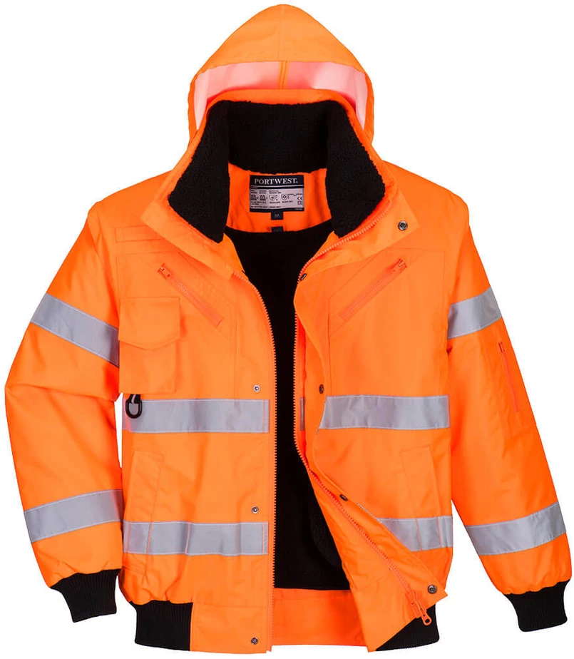 Gero matomumo 3 viename Bomber striukė Portwest C467, Dydis: XXXL, Pw spalvos: Oranžinis