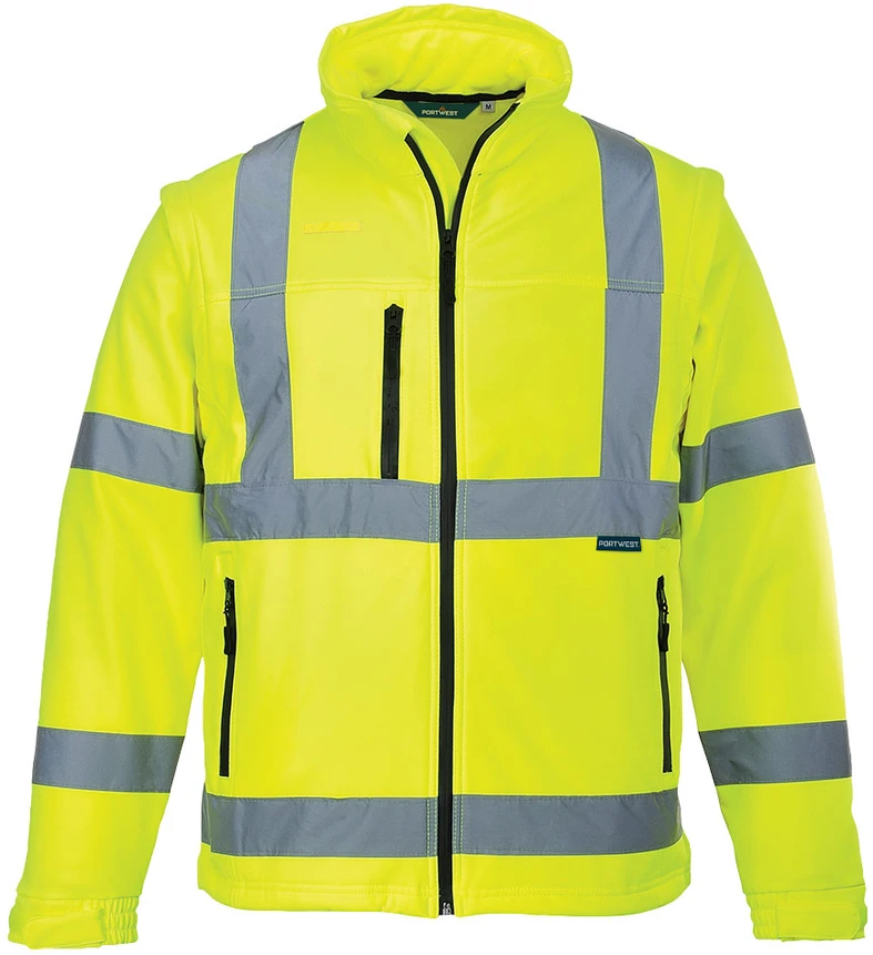 Gero matomumo atspari vandeniui PORTWEST ES428 SOFTSHELL striukė, Dydis: XXL, Pw spalvos: Geltona