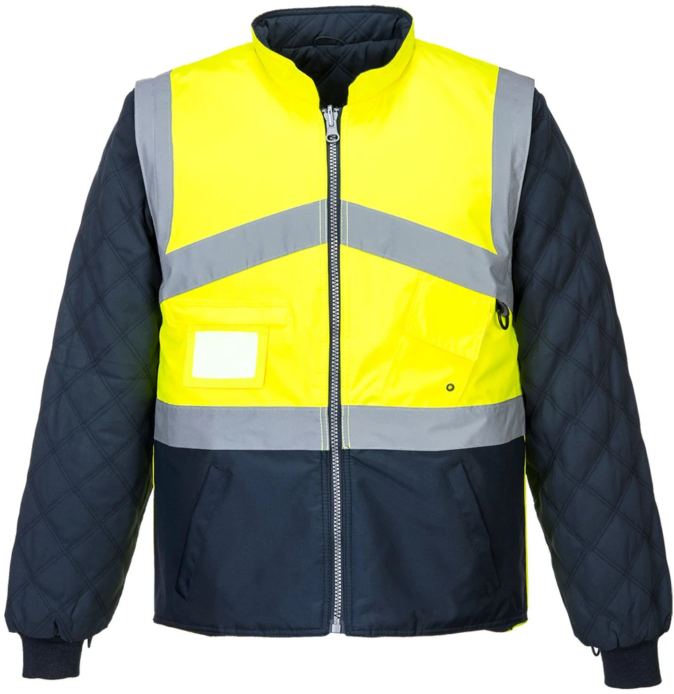 Gero matomumo dvipusis ir dviejų spalvų švarkas Portwest S769, Dydis: L, Pw spalvos: Geltona/Navy