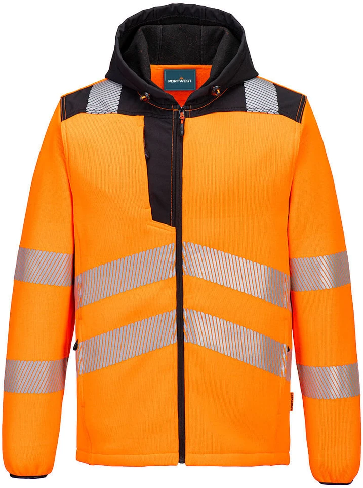 Gero matomumo flisinė PORTWEST PW335 striukė, Dydis: 5XL, Pw spalvos: Oranžinis/Juodas