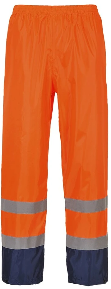 Gero matomumo klasikinės kontrastingos PORTWEST H444 kelnės nuo lietaus, Dydis: XS, Pw spalvos: Oranžinis/Navy