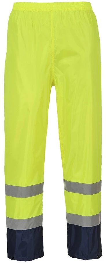 Gero matomumo klasikinės kontrastingos PORTWEST H444 kelnės nuo lietaus, Dydis: XS, Pw spalvos: Geltona/Navy