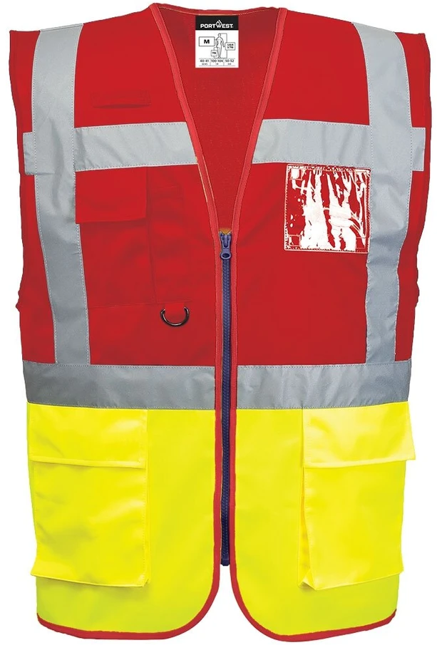 Gero matomumo kontrastinė PORTWEST C276 vadovo liemenė, Dydis: XL, Pw spalvos: Geltona/Navy