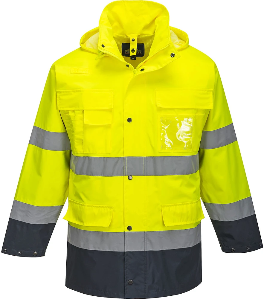 Gero matomumo kontrastinė PORTWEST S162 striukė 3-viename, Dydis: L, Pw spalvos: Geltona/Navy