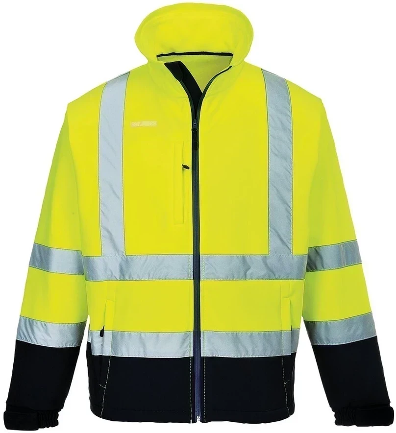 Gero matomumo kontrastinga PORTWEST S425 Softshell striukė, Dydis: XL, Pw spalvos: Oranžinis/Navy