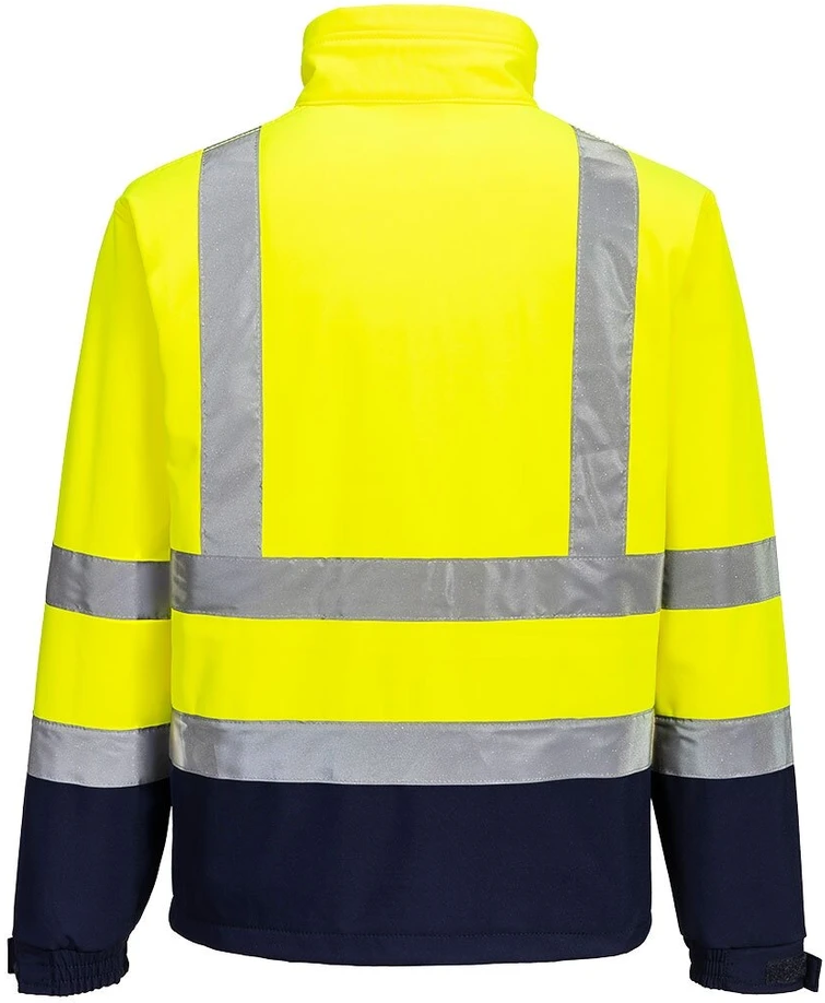 Gero matomumo kontrastinga PORTWEST S425 Softshell striukė, Dydis: XL, Pw spalvos: Oranžinis/Navy