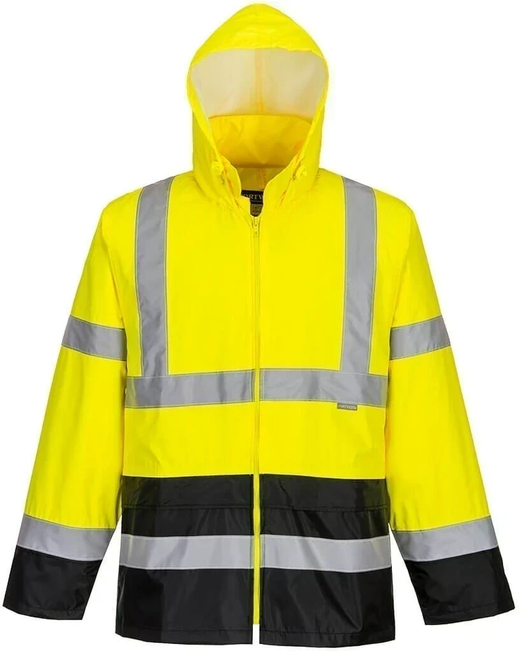 Gero matomumo kontrastingų spalvų PORTWEST H443 striukė nuo lietaus, Dydis: XL, Pw spalvos: Oranžinis/Navy