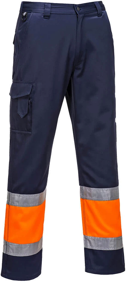 Gero matomumo lengvo svorio dviejų spalvų PORTWEST L049 kelnės, Dydis: XXL, Pw spalvos: Oranžinis/Navy