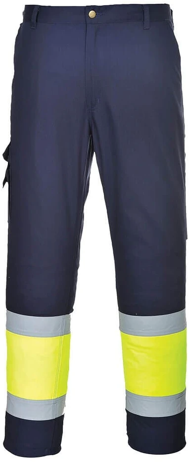 Gero matomumo lengvo svorio dviejų spalvų PORTWEST L049 kelnės, Dydis: S, Pw spalvos: Geltona/Navy