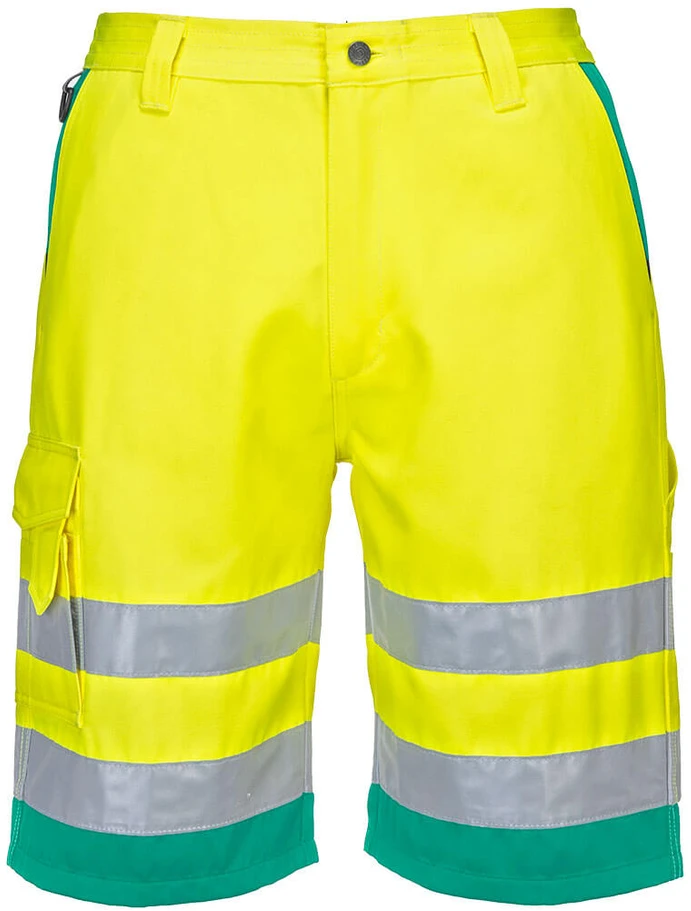 Gero matomumo lengvo svorio PORTWEST L043 polimedvilniniai šortai, Dydis: L, Pw spalvos: Geltona/Teal