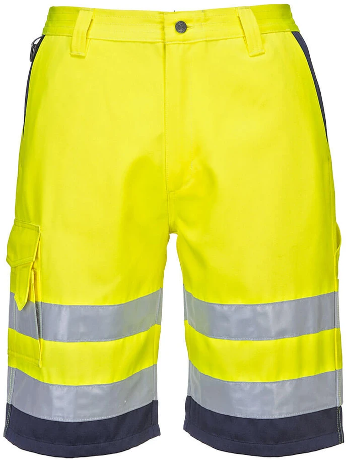 Gero matomumo lengvo svorio PORTWEST L043 polimedvilniniai šortai, Dydis: M, Pw spalvos: Geltona/Navy