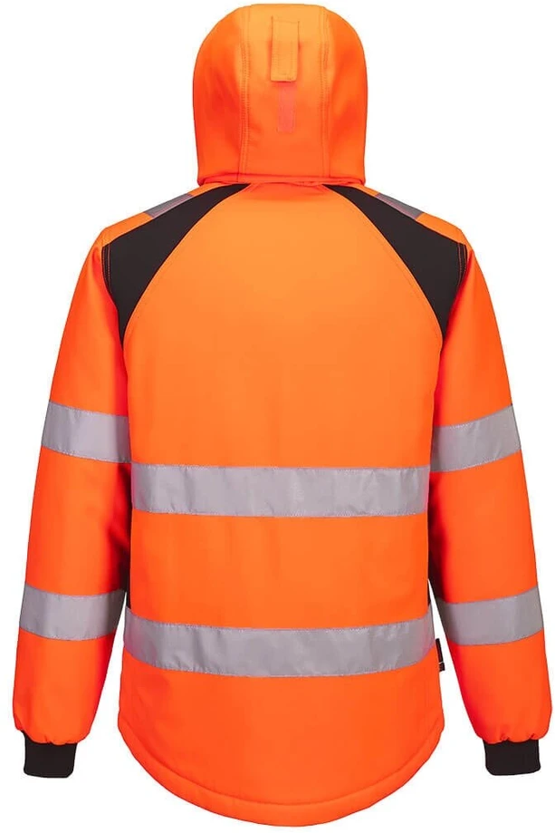 Gero matomumo pašiltinta PORTWEST CD809 Softshell striukė, Dydis: 5XL, Pw spalvos: Oranžinis/Juodas