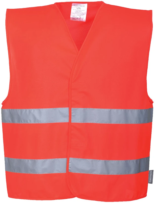 Gero matomumo PORTWEST C474 dvijuostė liemenė, Dydis: L/XL, Pw spalvos: Raudona