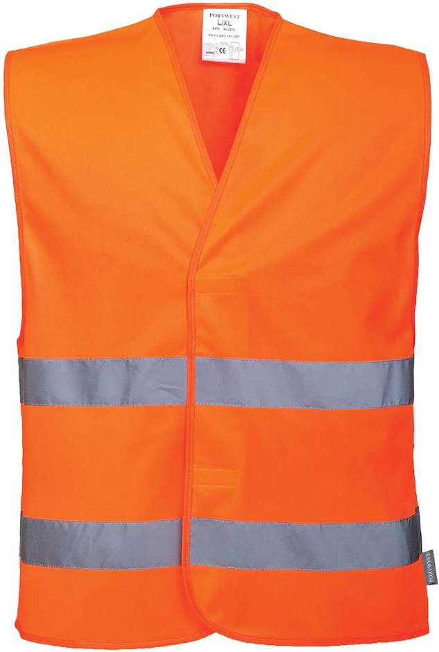 Gero matomumo PORTWEST C474 dvijuostė liemenė, Dydis: L/XL, Pw spalvos: Oranžinis