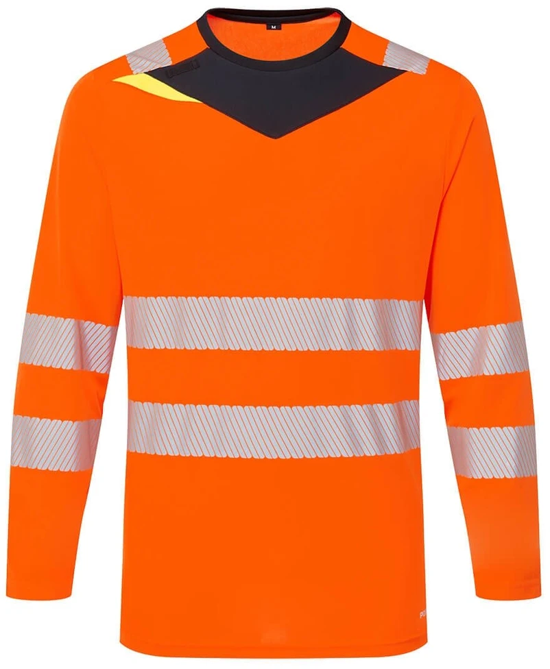 Gero matomumo PORTWEST DX416 sportiniai marškinėliai, Dydis: 5XL, Pw spalvos: Oranžinis/Juodas