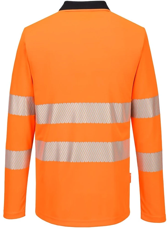 Gero matomumo PORTWEST DX419 polo marškinėliai su užtrauktuku, Dydis: XXL, Pw spalvos: Geltona/Juodas