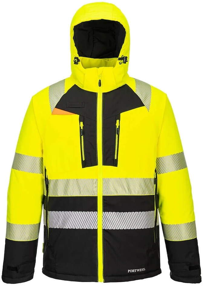 Gero matomumo PORTWEST DX430 2 klasės žieminė striukė, Dydis: 4XL, Pw spalvos: Oranžinis/Juodas
