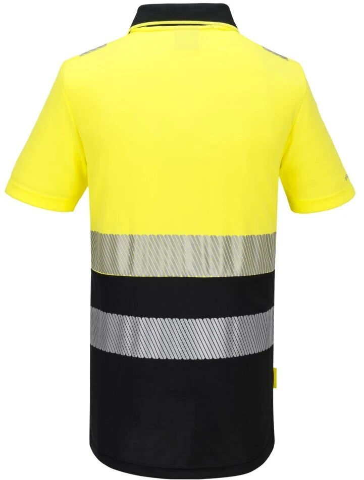 Gero matomumo PORTWEST DX435 polo marškinėliai su užtrauktuku, Dydis: 5XL, Pw spalvos: Oranžinis/Juodas