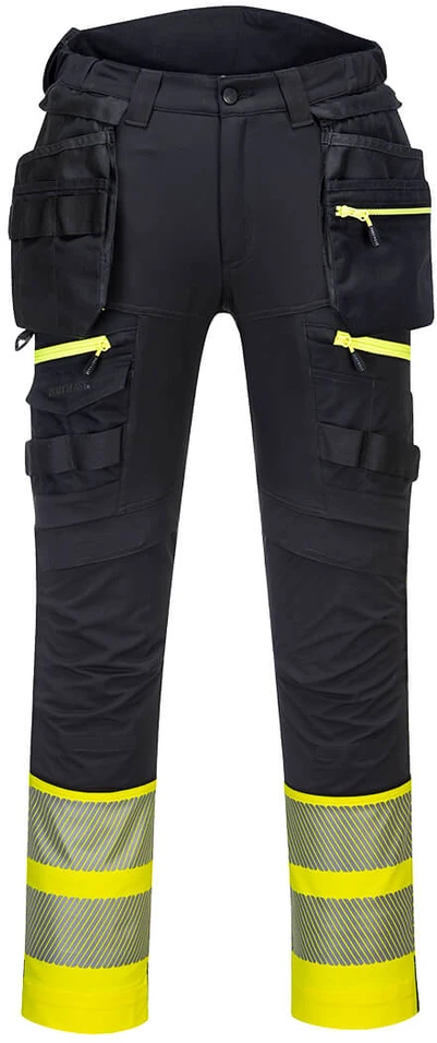 Gero matomumo PORTWEST DX445 kelnės su kišenėmis, Dydis: 36, Pw spalvos: Geltona/Juodas