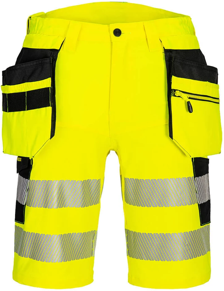 Gero matomumo PORTWEST DX446 šortai su kišenėmis, Dydis: 42, Pw spalvos: Geltona/Juodas