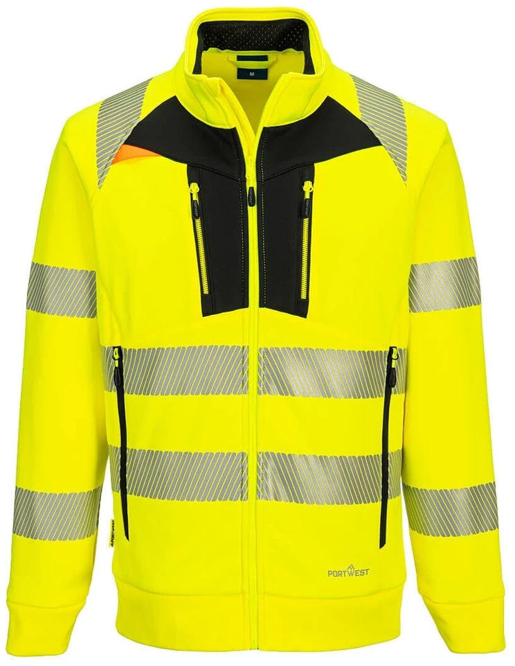 Gero matomumo PORTWEST DX477 užsegamas džemperis, Dydis: 4XL, Pw spalvos: Oranžinis/Juodas