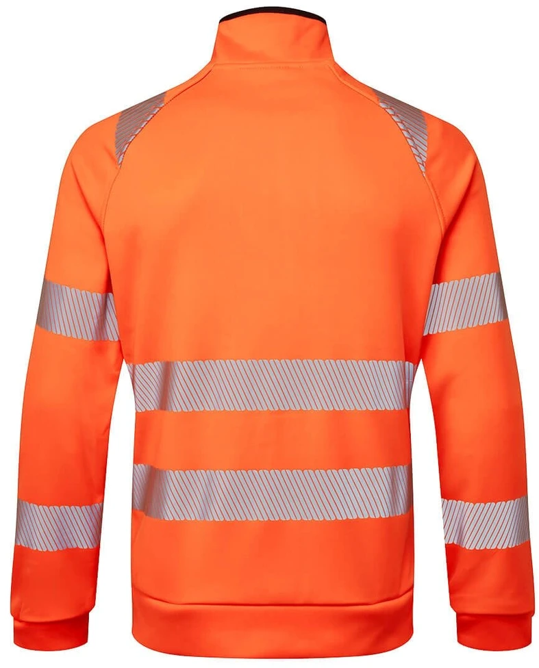 Gero matomumo PORTWEST DX477 užsegamas džemperis, Dydis: 4XL, Pw spalvos: Oranžinis/Juodas