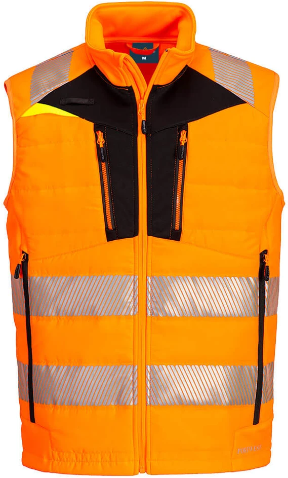 Gero matomumo PORTWEST DX479 Softshell liemenė, Dydis: XL, Pw spalvos: Oranžinis/Juodas