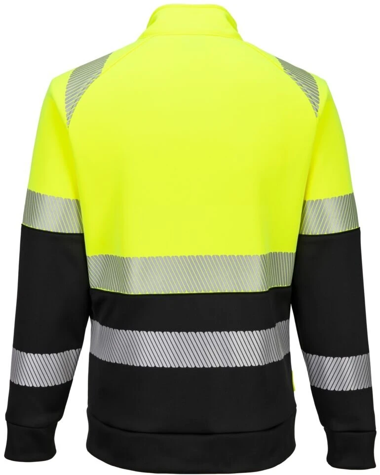 Gero matomumo PORTWEST DX490 švarkas su užtrauktuku, Dydis: XL, Pw spalvos: Geltona/Juodas