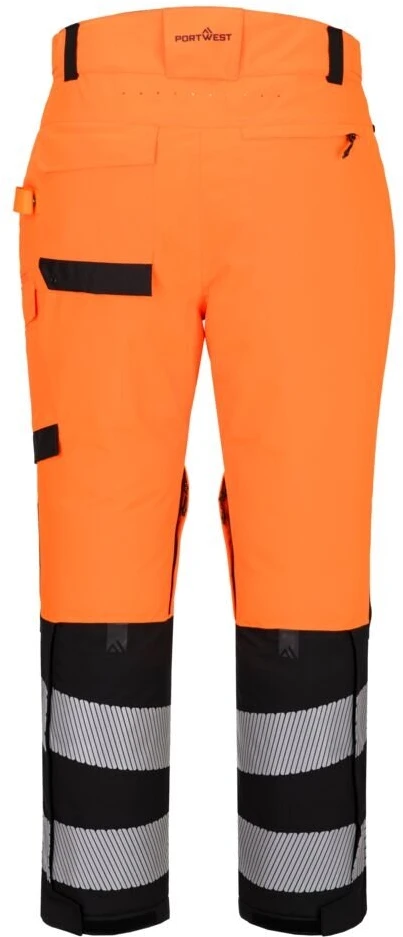 Gero matomumo PORTWEST EV402 darbo kelnės, Dydis: XL, Pw spalvos: Oranžinis/Juodas