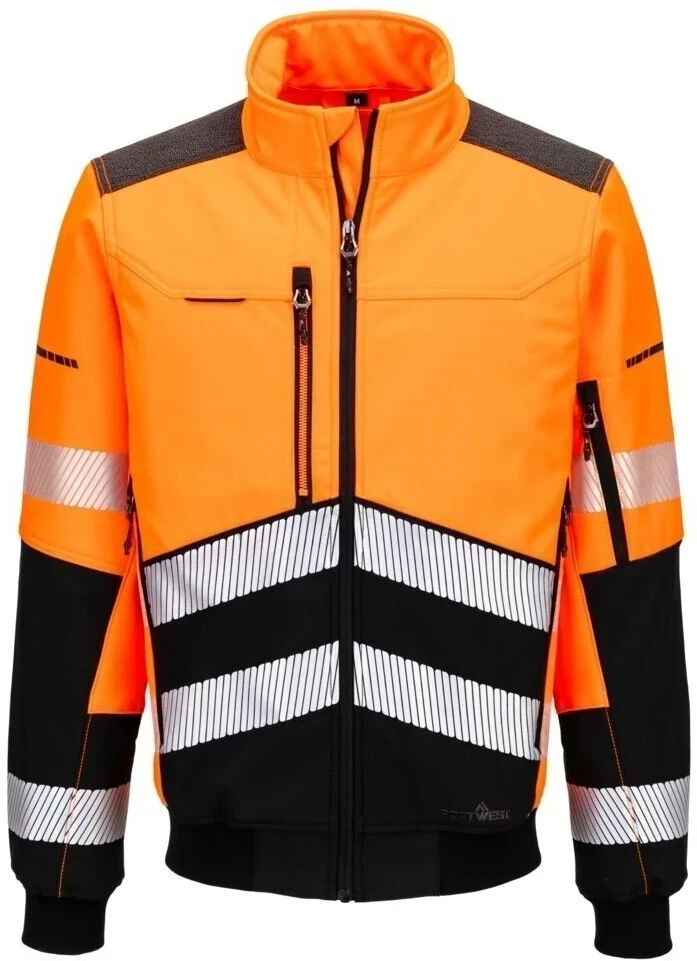 Gero matomumo PORTWEST EV468 Softshell Bomber striukė, Dydis: L, Pw spalvos: Geltona/Juodas
