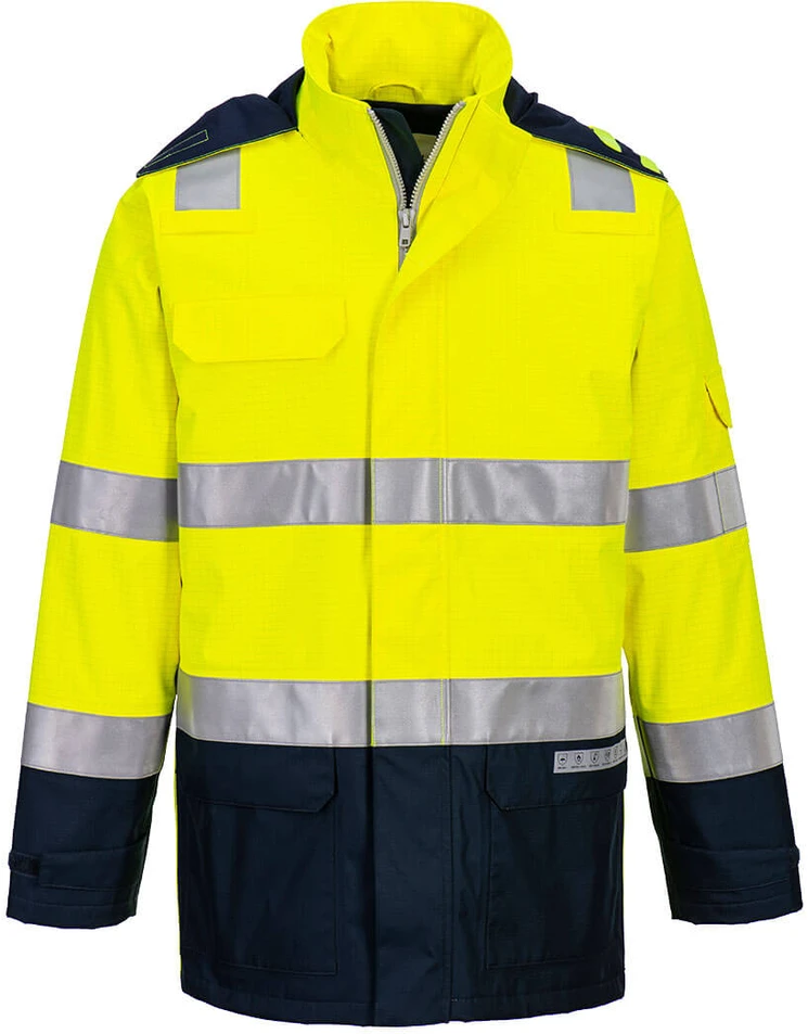 Gero matomumo PORTWEST FR605 striukė nuo lietaus, Dydis: S, Pw spalvos: Geltona/Navy