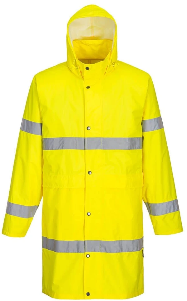 Gero matomumo PORTWEST H442 apsiaustas nuo lietaus 100 cm, Dydis: M, Pw spalvos: Geltona