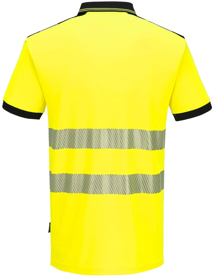 Gero matomumo PORTWEST PW317 polo marškinėliai trumpomis rankovėmis, Dydis: L, Pw spalvos: Oranžinis/Juodas