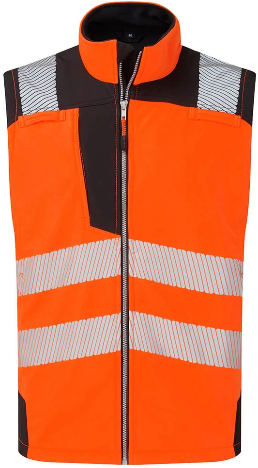 Gero matomumo PORTWEST PW325 Softshell darbo liemenė, Dydis: 4XL, Pw spalvos: Oranžinis/Juodas