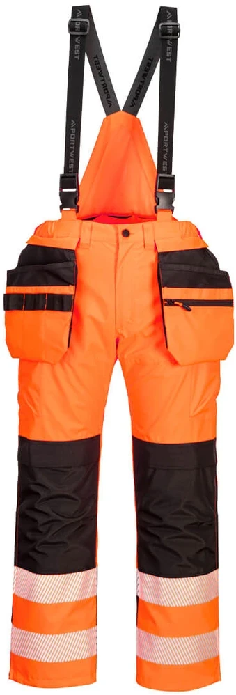 Gero matomumo PORTWEST PW356 puskombinezonis nuo lietaus, Dydis: XXXL, Pw spalvos: Oranžinis/Juodas
