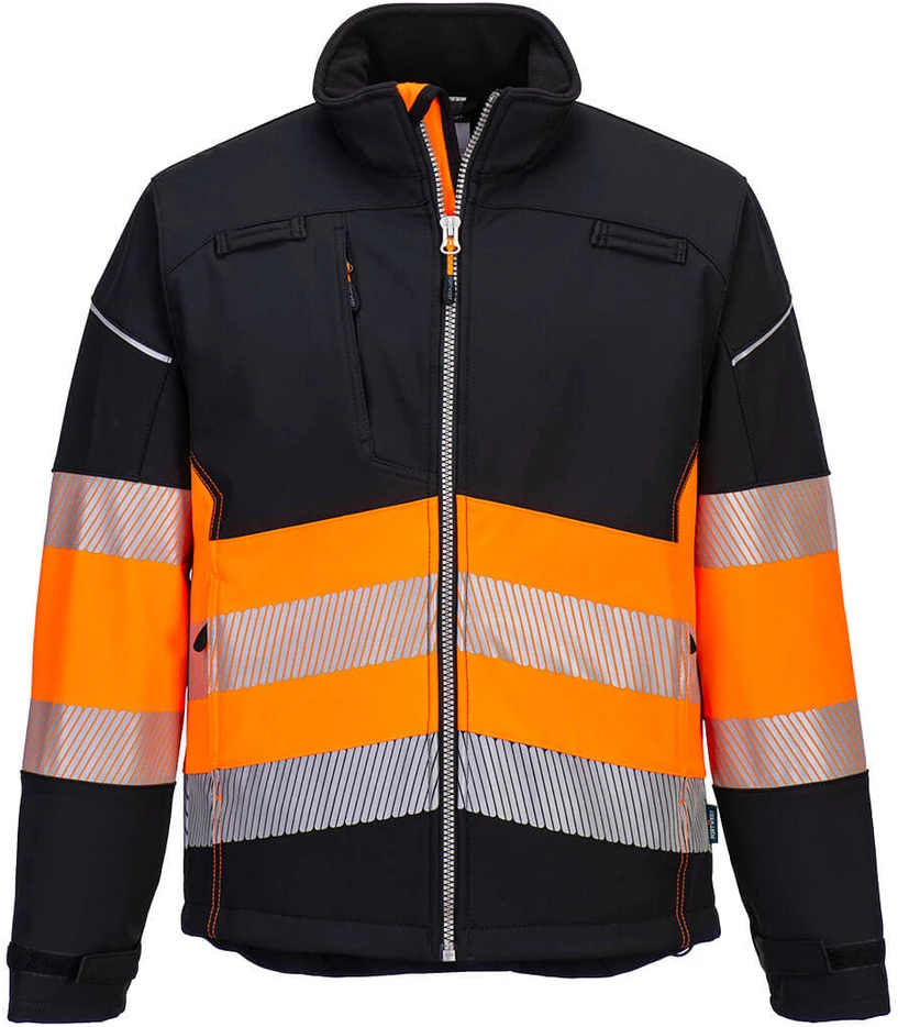 Gero matomumo PORTWEST PW375 Softshell striukė , Dydis: XL, Pw spalvos: Juodas/Oranžinis
