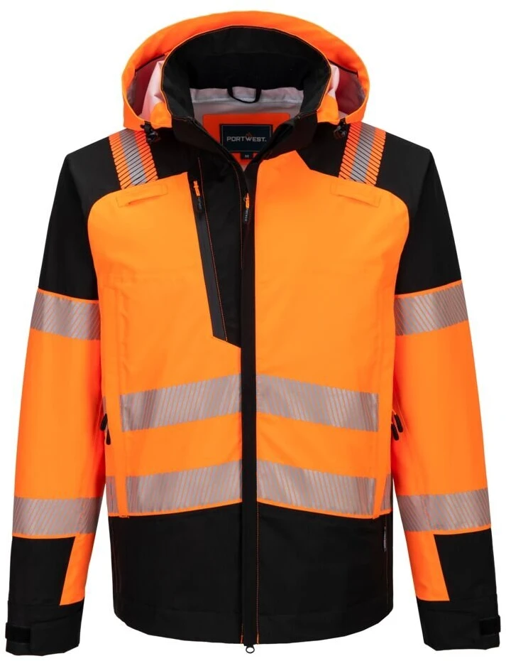 Gero matomumo PORTWEST T166 striukė nuo lietaus (3L), Dydis: L, Pw spalvos: Oranžinis/Juodas