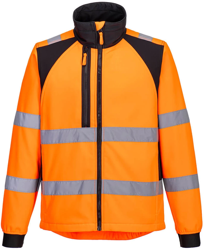 Gero matomumo Softshell PORTWEST darbo striukė, Dydis: XXXL, Pw spalvos: Oranžinis/Juodas