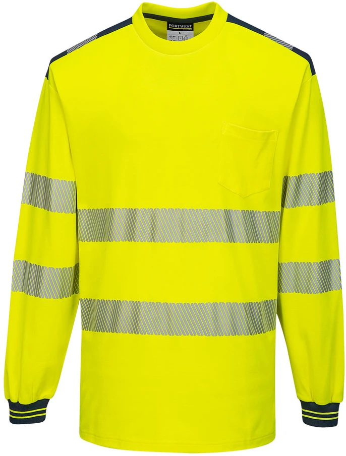 Gero matomumo sportiniai marškinėliai Portwest T185, Dydis: XXL, Pw spalvos: Geltona/Navy