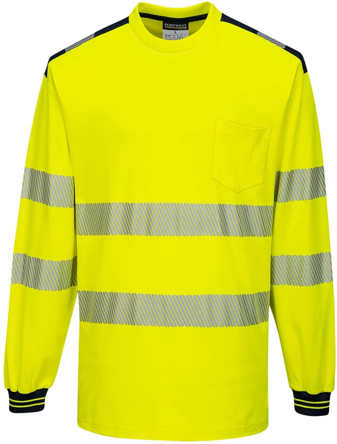 Gero matomumo sportiniai marškinėliai Portwest T185, Dydis: XL, Pw spalvos: Geltona/Juodas