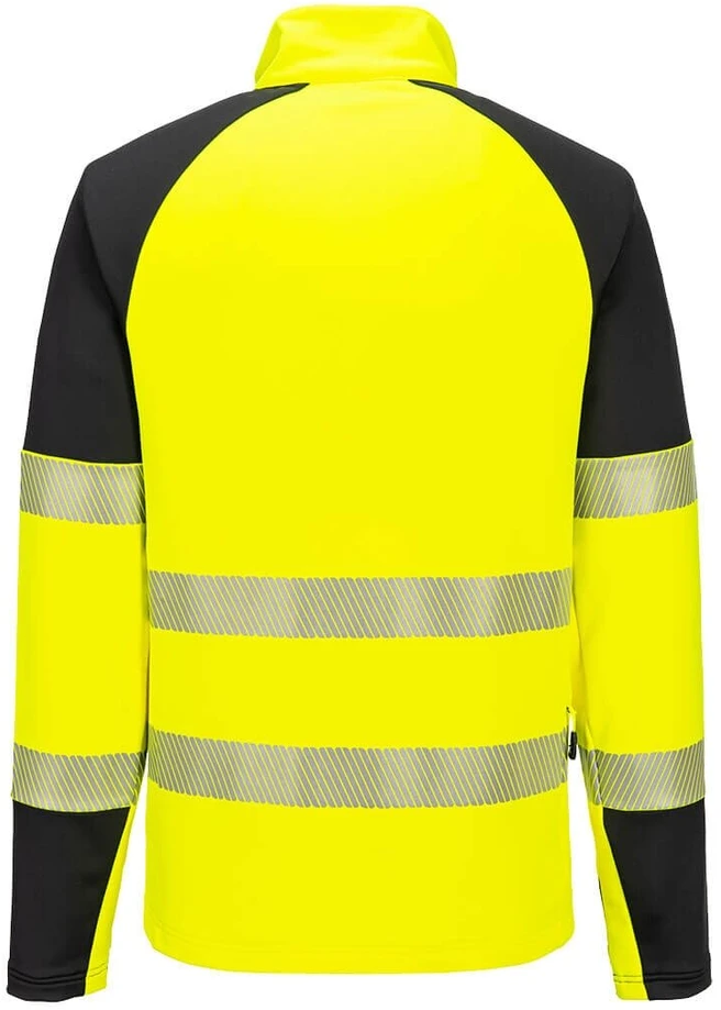 Gero matomumo sportinis PORTWEST T172 džemperis su 1/4 užtrauktuku, Dydis: XXXL, Pw spalvos: Geltona/Juodas