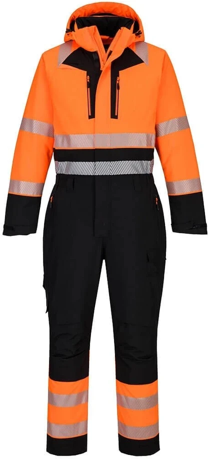 Gero matomumo žieminis PORTWEST DX438 darbo kombInezonas, Dydis: S, Pw spalvos: Oranžinis/Juodas
