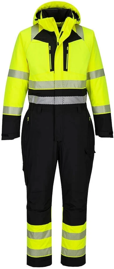 Gero matomumo žieminis PORTWEST DX438 darbo kombInezonas, Dydis: XXXL, Pw spalvos: Geltona/Juodas