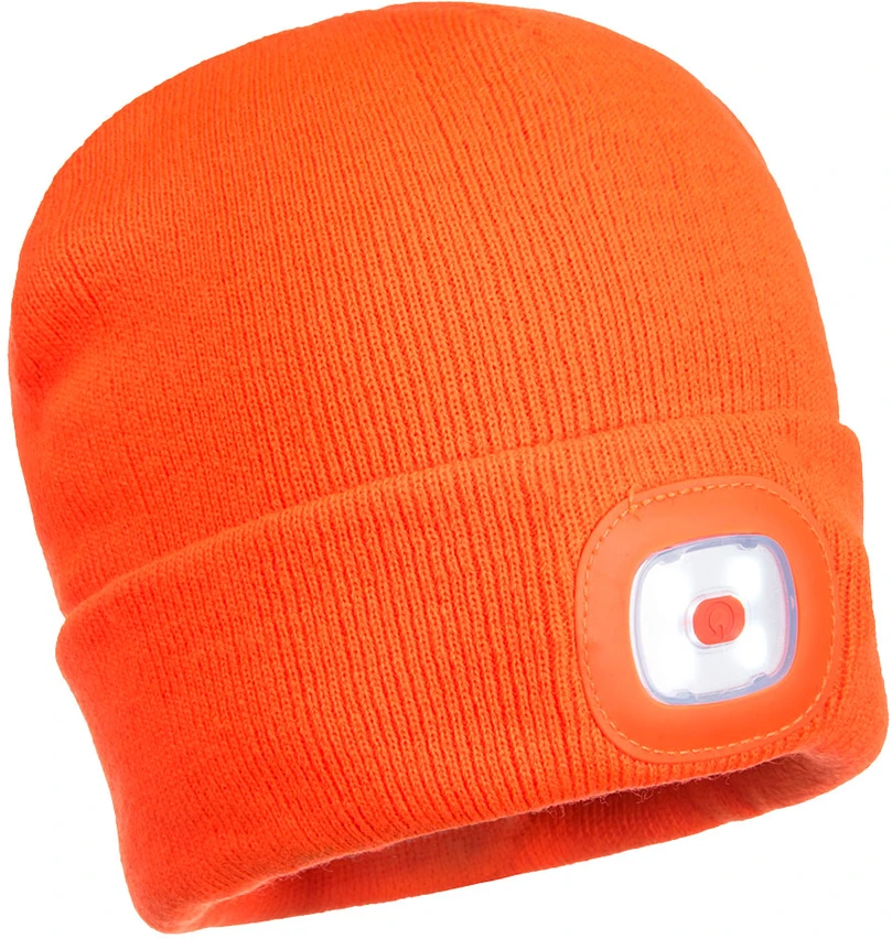 Kepurė PORTWEST B029 su USB pakraunamu LED galvos žibintu, Pw spalvos: Oranžinis