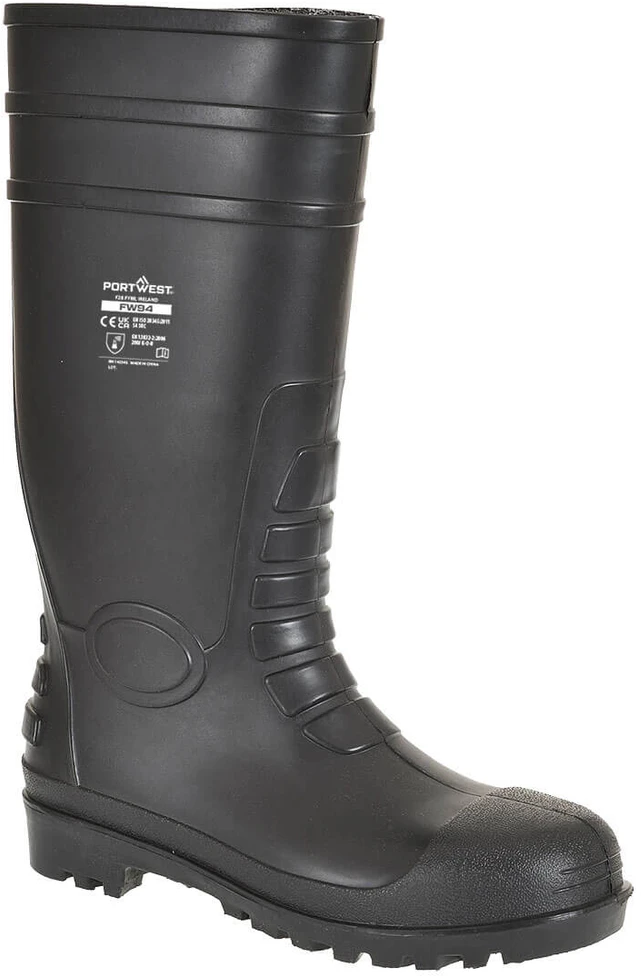 Klasikiniai guminiai PORTWEST FW94 botai S4, Dydis: 42, Pw spalvos: Juodas