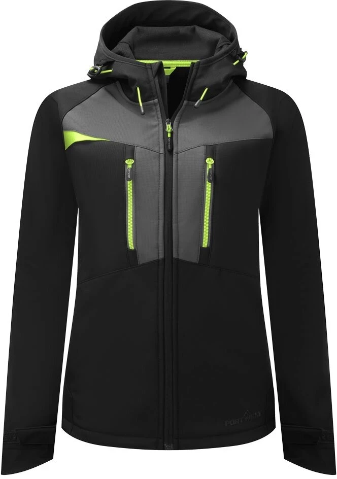 Moteriška PORTWEST DX486 Softshell striukė, Dydis: XL, Pw spalvos: Juodas