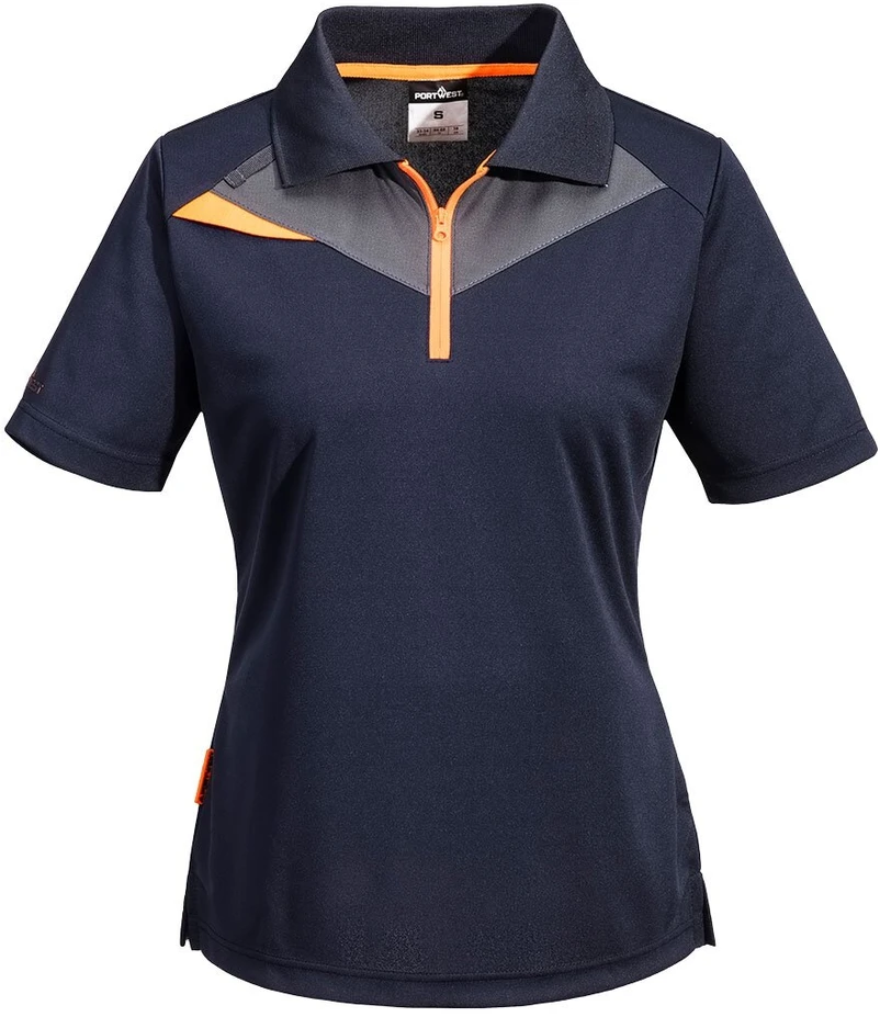 Moteriški PORTWEST DX409 darbo polo marškinėliai, Dydis: XL, Pw spalvos: Juodas