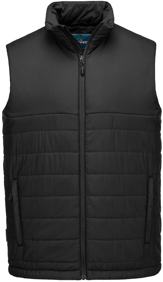 Paminkštinta ir pašiltinta PORTWEST S606 liemenė, Dydis: XXL, Pw spalvos: Juodas